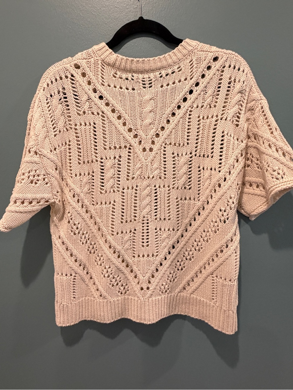Splendid Open-Knit Crewneck Sweater in Cream - Picture 2 of 4
